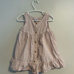 Carters 18m Pink Gingham Button-Down sleeveless Dress